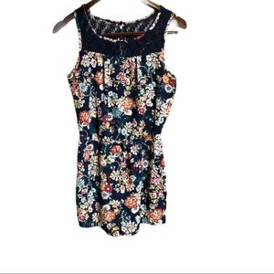 Girls Paper Doll Sleeveless Floral Colorful Lace Lined Pockets Romper Size 16